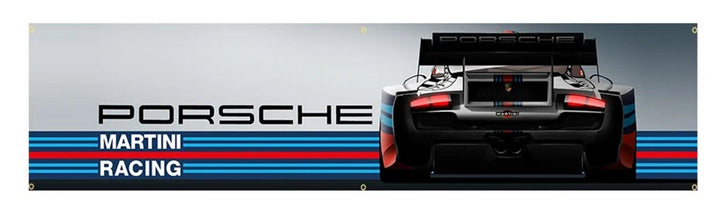 Porsche Martini Racing Flag Banner 17.7" x 70" NEW!  Cozy Home Treasures   