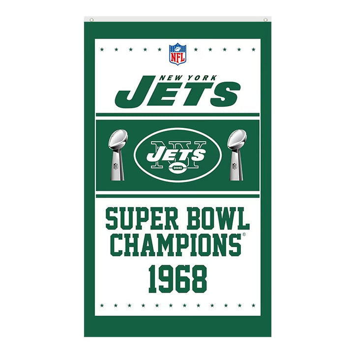 New York Jets Super Bowl Champions Novelty Flag Banner NEW! 3 ft x 5 ft Home & Garden:Yard, Garden & Outdoor Living:Décor:Flags Cozy Home Treasures