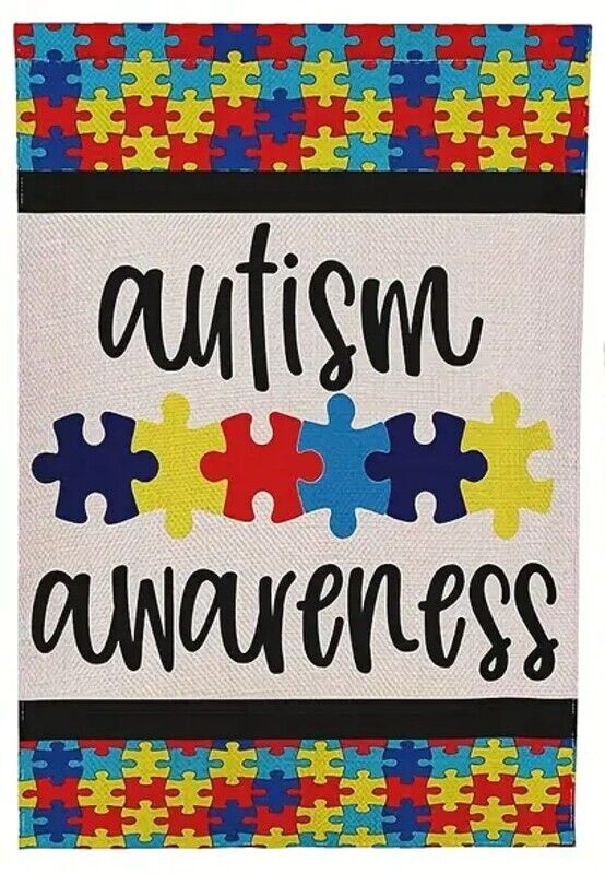 Autism Awareness Inspirational Support Garden Flag Double Sided 12.5" x 18" NEW! Home & Garden:Yard, Garden & Outdoor Living:Décor:Flags Cozy Home Treasures   