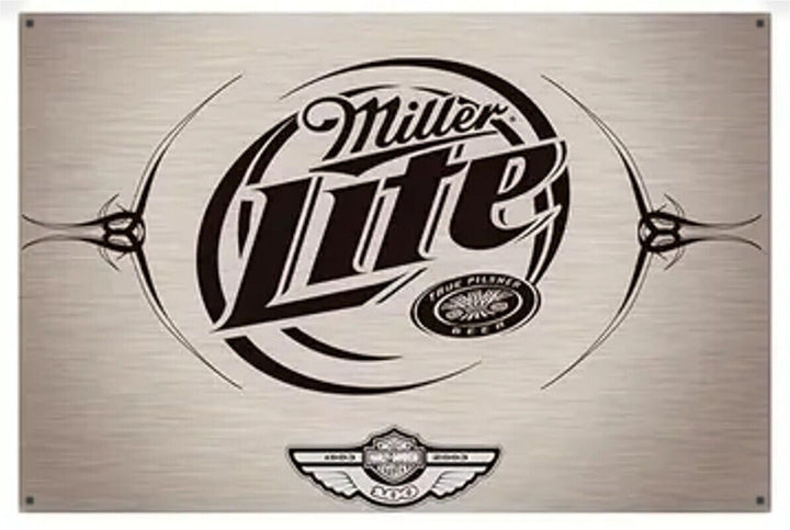 Miller Lite Beer Vintage Novelty Metal Sign 12" x 8" Wall Art Home & Garden:Home Décor:Plaques & Signs Cozy Home Treasures