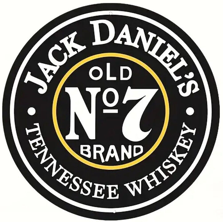 Jack Daniel's Tennessee Whiskey Novelty Metal Sign 8 inch Circle Home & Garden:Home Décor:Plaques & Signs Cozy Home Treasures   