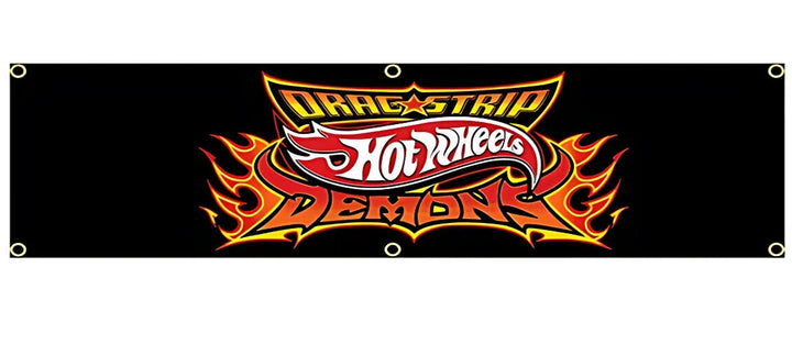 Hot Wheels Dragstrip Demons Flag Banner 17.7" x 70" NEW! Home & Garden:Yard, Garden & Outdoor Living:Décor:Flags Cozy Home Treasures   