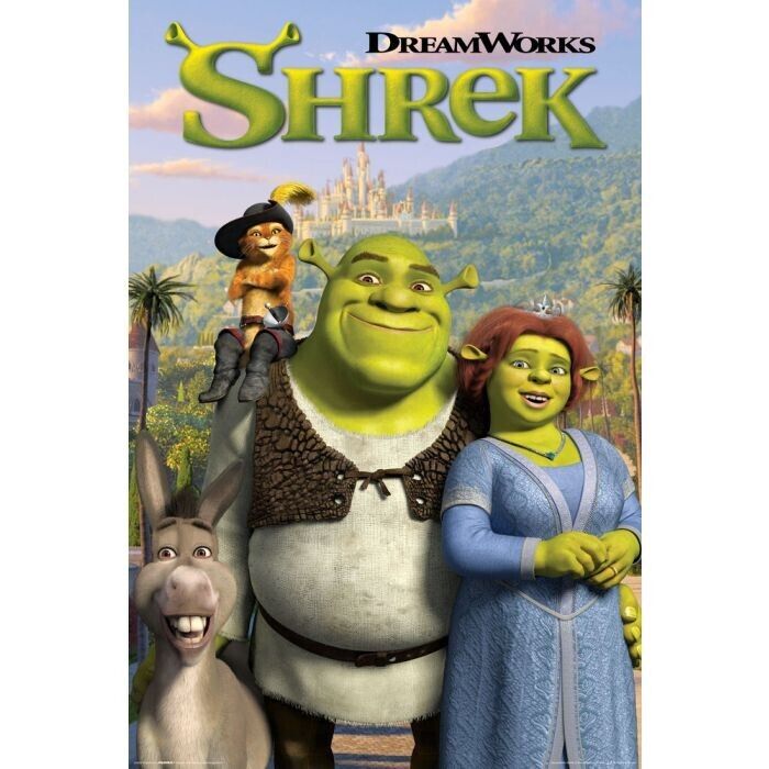 Shrek Dreamworks Licensed Movie Poster 24" x 36" New! Art:Art Posters Cozy Home Treasures