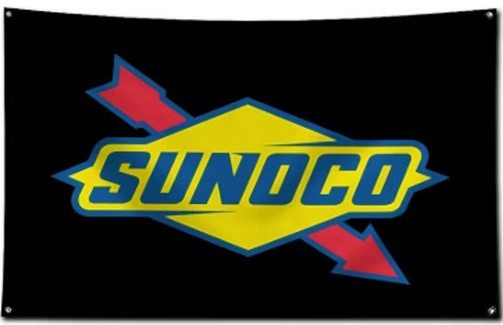 Black Sunoco Gas Company 3 ft x 5 ft Flag With Corner Grommets NEW! Home & Garden:Yard, Garden & Outdoor Living:Décor:Flags Cozy Home Treasures