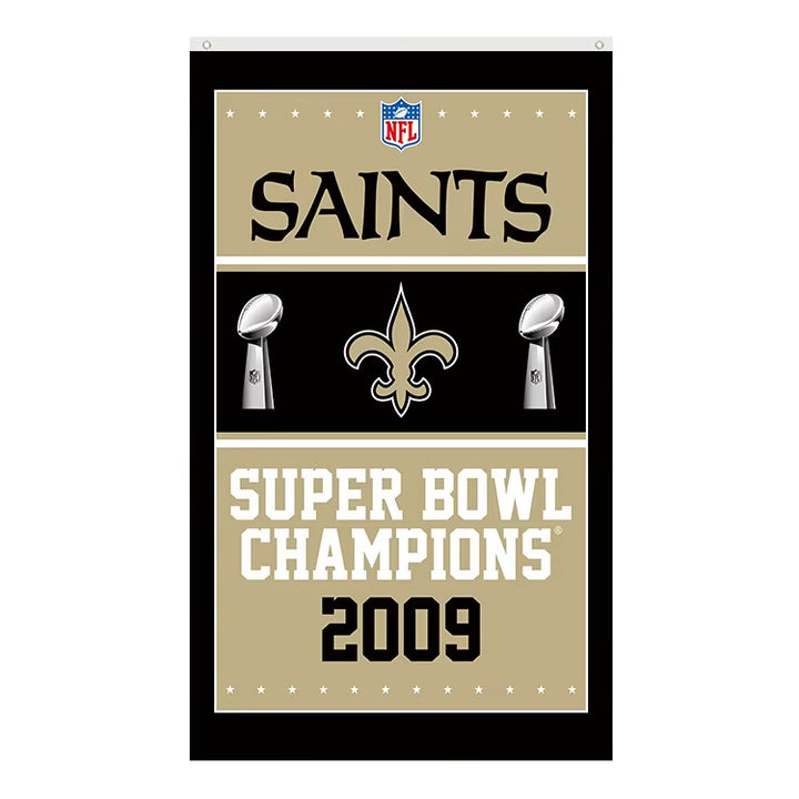 New Orleans Saints Super Bowl Champions Novelty Flag Banner NEW! 3 ft x 5 ft Home & Garden:Yard, Garden & Outdoor Living:Décor:Flags Cozy Home Treasures