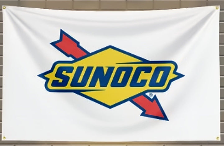 White Sunoco Gas Company 3 ft x 5 ft Flag With Corner Grommets NEW! Home & Garden:Yard, Garden & Outdoor Living:Décor:Flags Cozy Home Treasures
