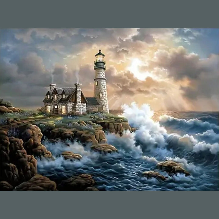 Scenic Lighthouse Canvas Art Print 15.7" x 23.6" NEW! Home & Garden:Home Décor:Posters & Prints Style Your Walls