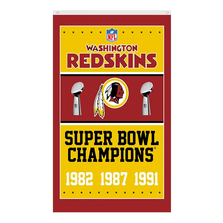 Washington Redskins Super Bowl Champions Novelty Flag Banner NEW! 3 ft x 5 ft Home & Garden:Yard, Garden & Outdoor Living:Décor:Flags Cozy Home Treasures