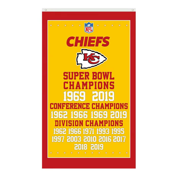 Kansas City Chiefs Super Bowl Champions Novelty Flag Banner NEW! 3 ft x 5 ft Home & Garden:Yard, Garden & Outdoor Living:Décor:Flags Cozy Home Treasures