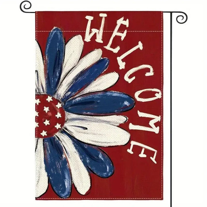 Vibrant Patriotic Welcome Garden Flag Double-Sided 12" x 18" NEW! Home & Garden:Yard, Garden & Outdoor Living:Décor:Flags Style Your Walls