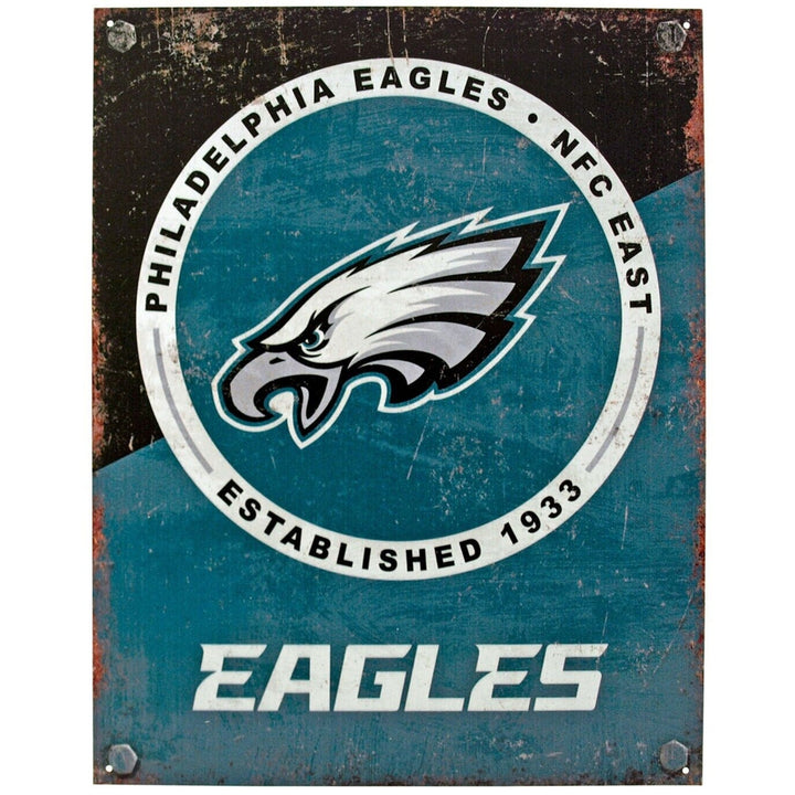 Philadelphia Eagles Established 1933 Licensed Vintage Novelty Sign 16" x 12.5" Home & Garden:Home Décor:Plaques & Signs Style Your Walls