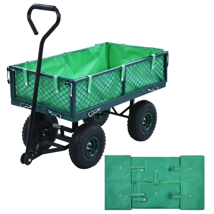 Garden Cart Liner Green Fabric  Doba 145728  