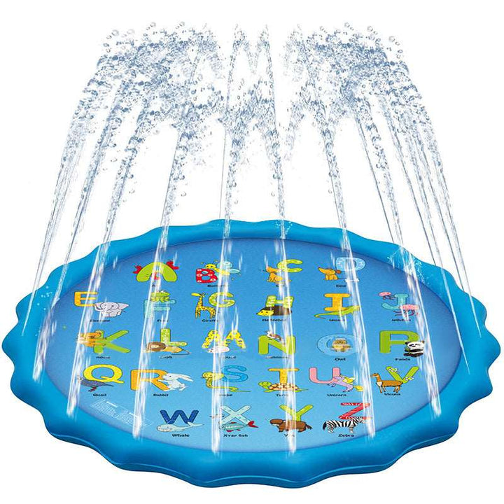 100/170 CM Children Pet Water Mat Summer Beach Inflatable Water Spray Pad Lawn Swimming Pool Mat Pet Sprinkler Outdoor Game Toy  Doba China 170cm Light blue B 